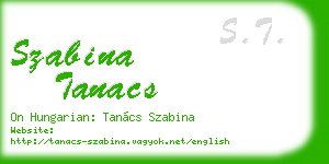 szabina tanacs business card