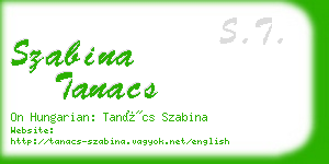 szabina tanacs business card